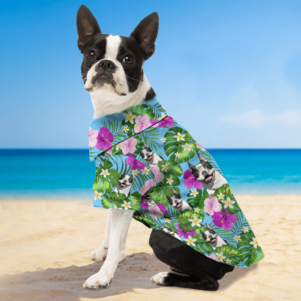 Custom Photo Cute Dog Face Dog Hawaii Shirt TH10 891207