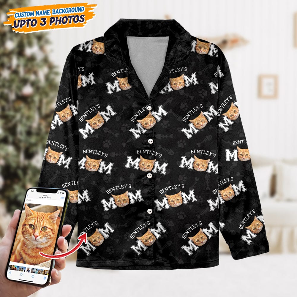 Custom Photo Cat Dad Cat Mom Pajamas N304 888805