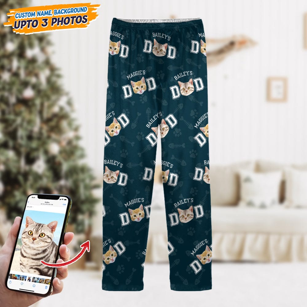 Custom Photo Cat Dad Cat Mom Pajamas N304 888805