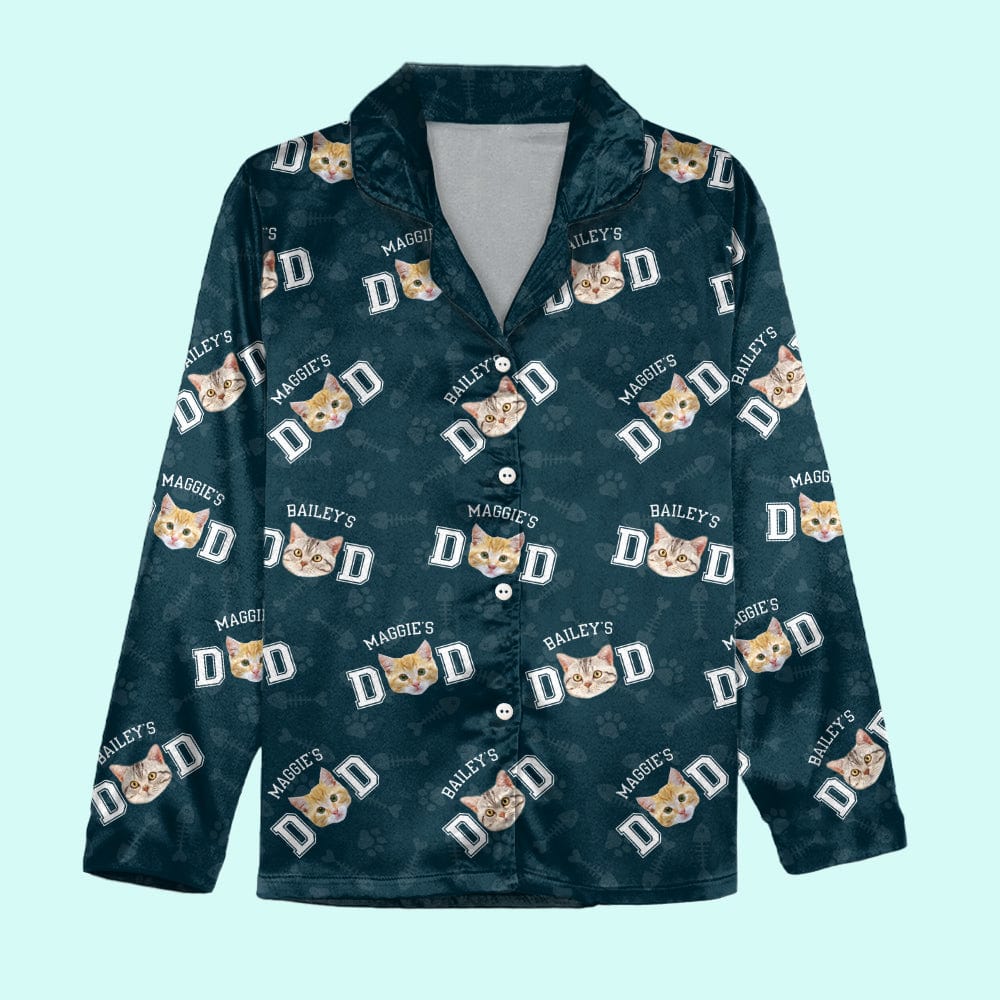 Custom Photo Cat Dad Cat Mom Pajamas N304 888805