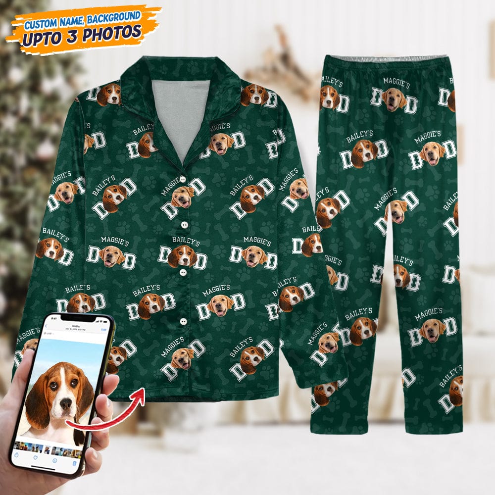 Custom Photo Dog Dad Dog Mom Pajamas N304 888801
