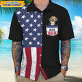 Custom Photo Dog And America Flag Hawaii Shirt TA29 889457