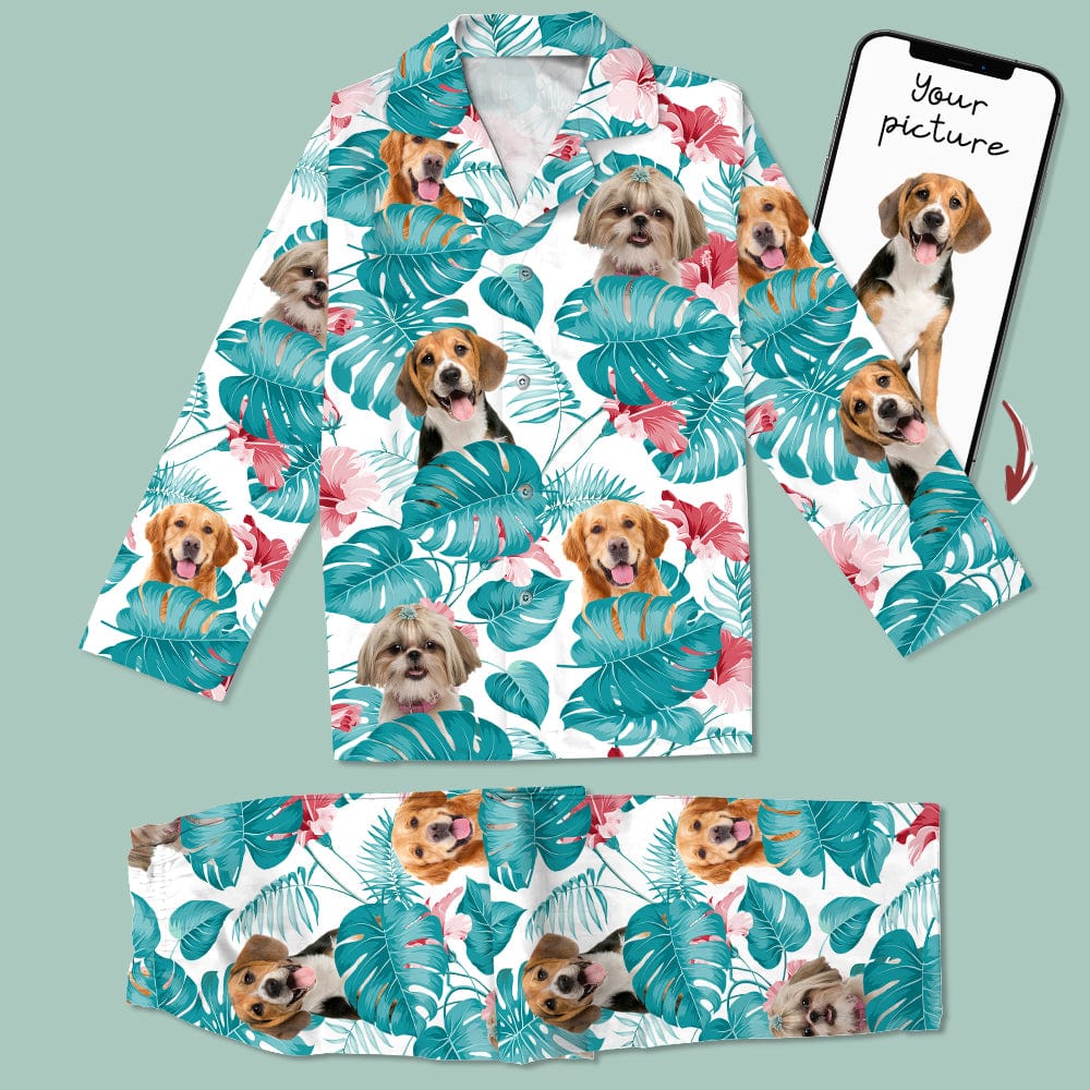 Custom Photo Dog and Cat Pajamas Christmas T286 888575
