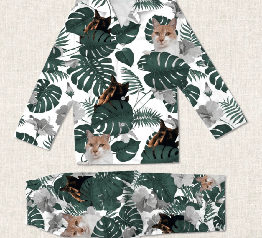 Custom Photo Dog and Cat Pajamas Christmas T286 888575