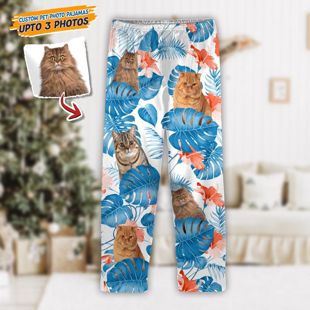 Custom Photo Dog and Cat Pajamas Christmas T286 888575