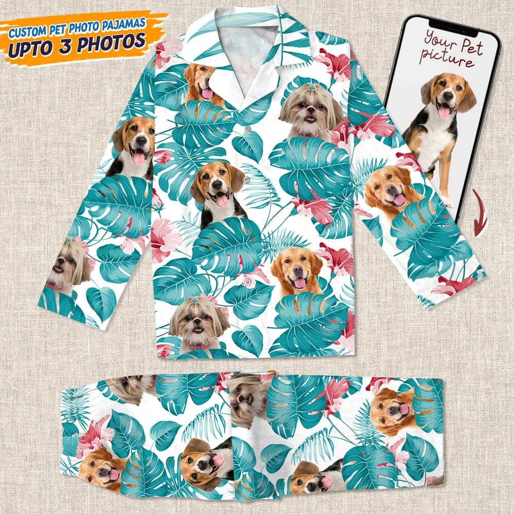 Custom Photo Dog and Cat Pajamas Christmas T286 888575