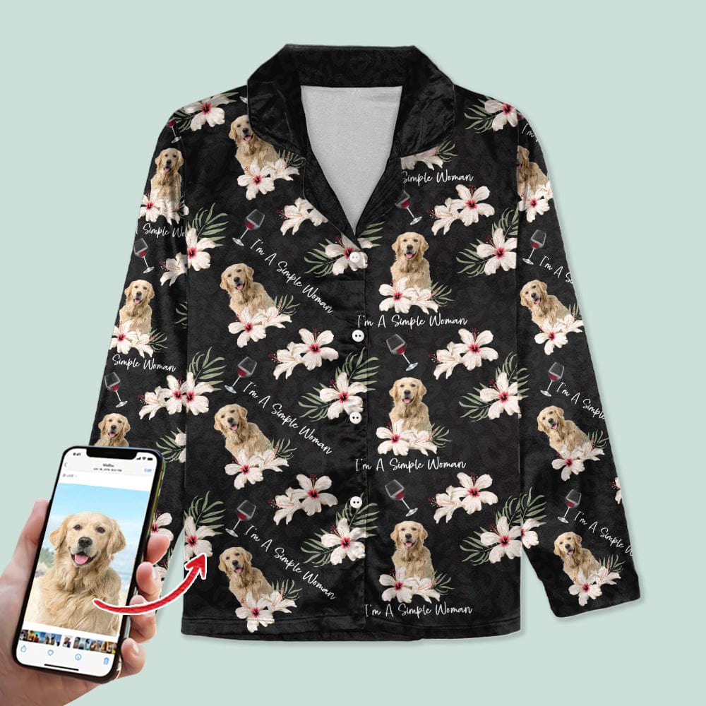 Custom Photo Dog Cat A Simple Woman Pajamas N304 888726