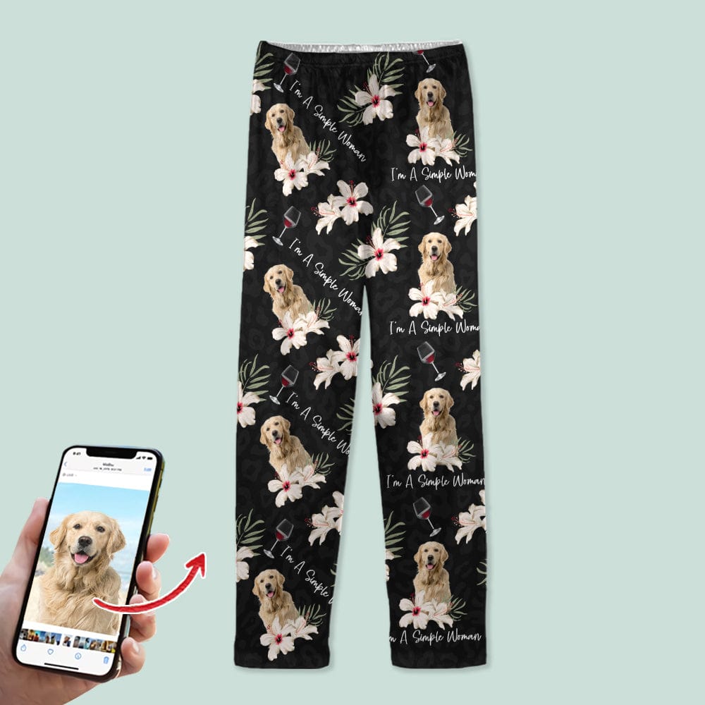 Custom Photo Dog Cat A Simple Woman Pajamas N304 888726