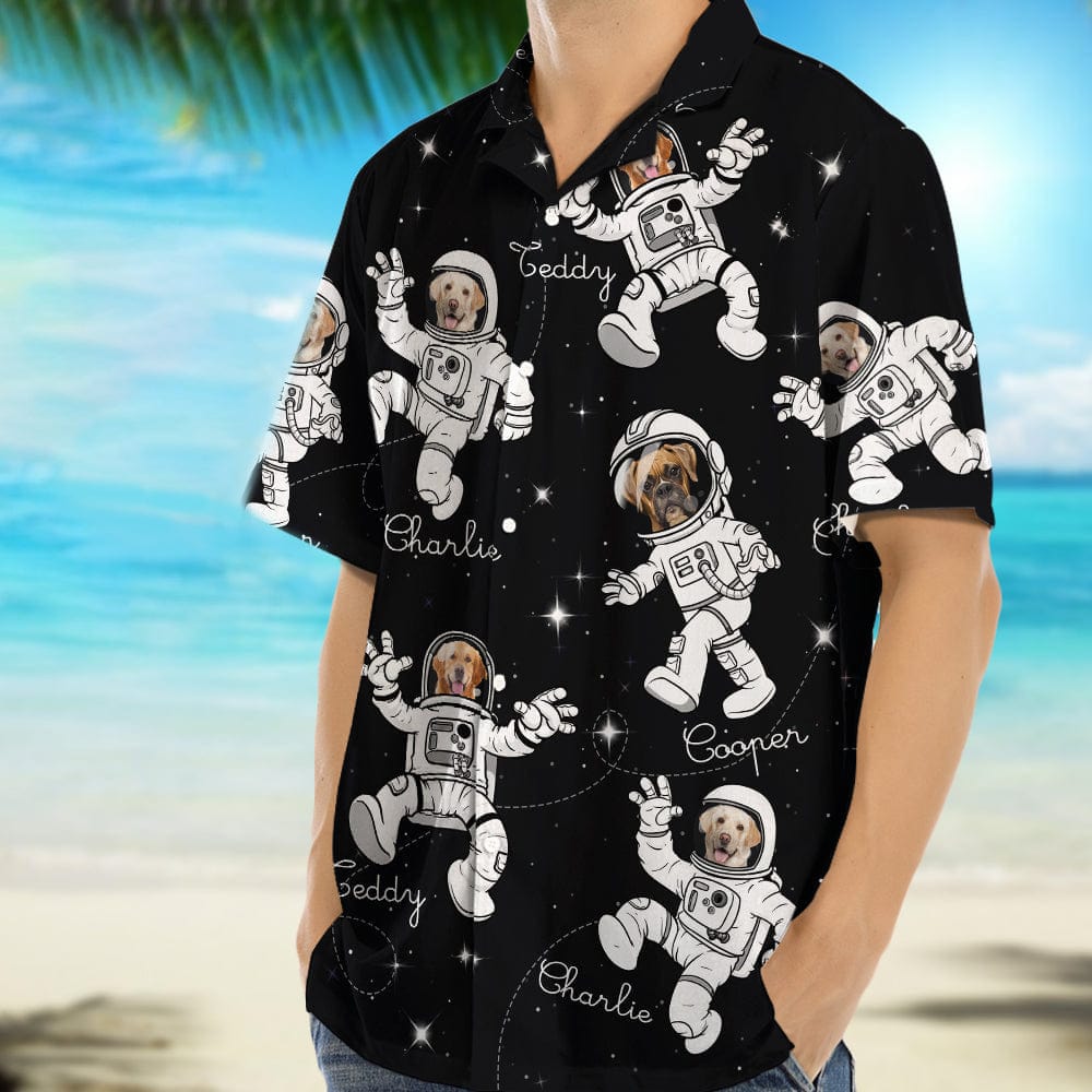Custom Photo Dog Cat Astronaut Hawaiian Shirt N304 889157