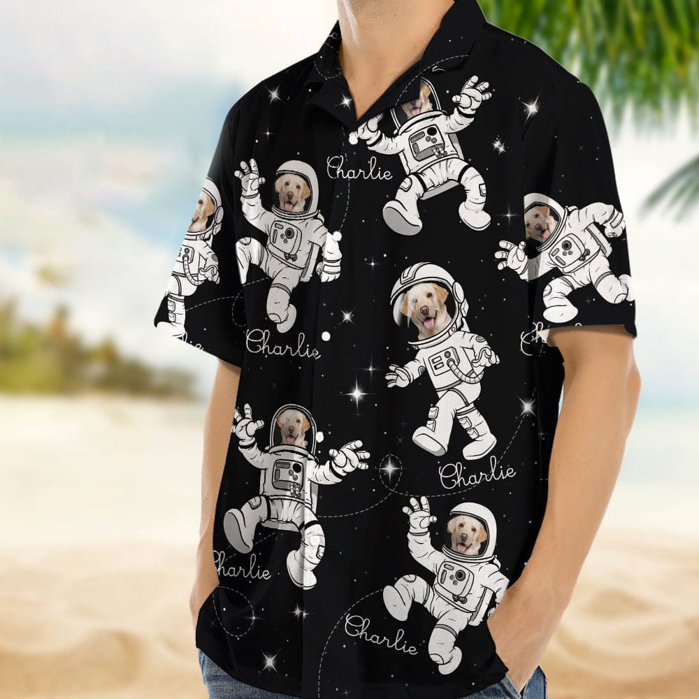 Custom Photo Dog Cat Astronaut Hawaiian Shirt N304 889157