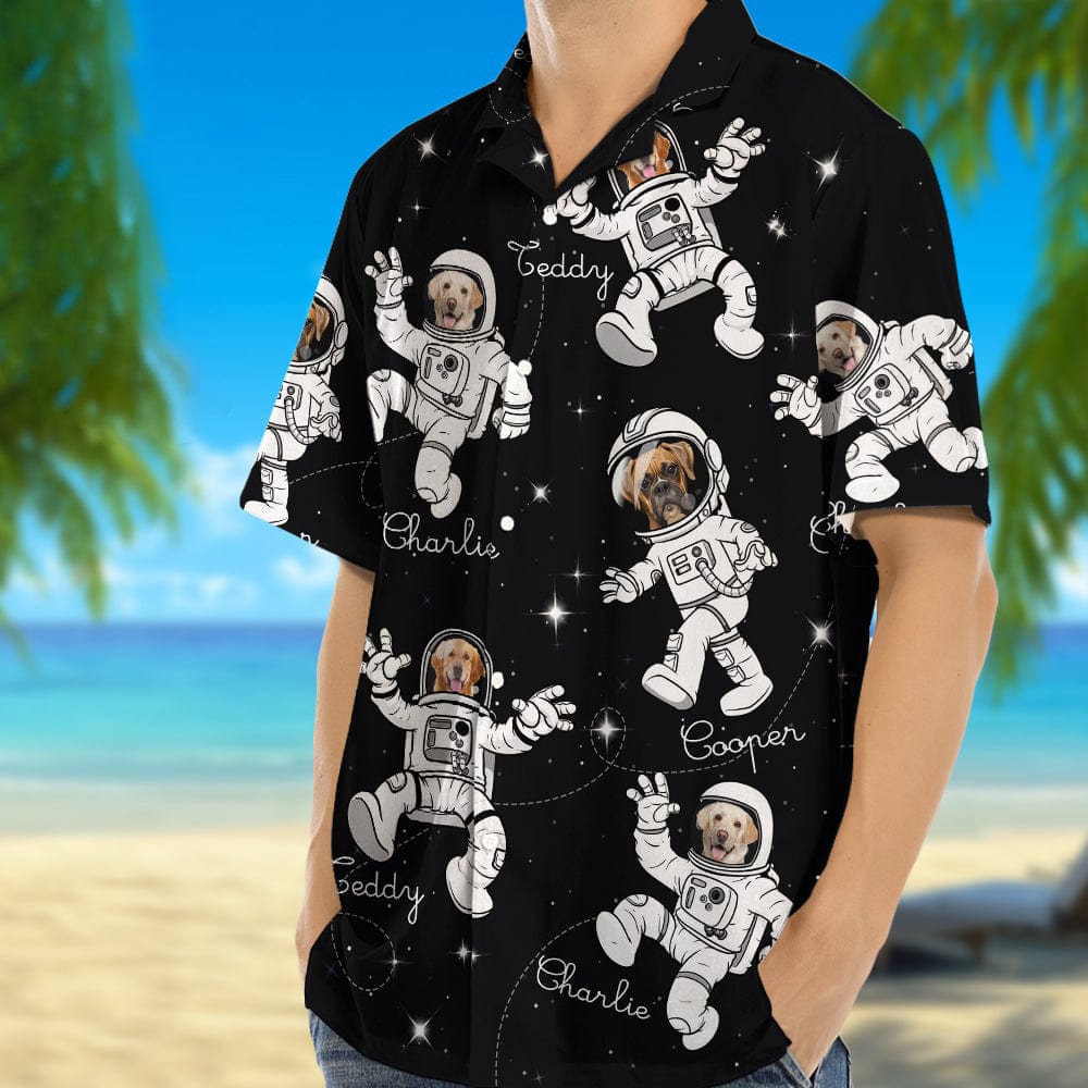 Custom Photo Dog Cat Astronaut Hawaiian Shirt N304 889157