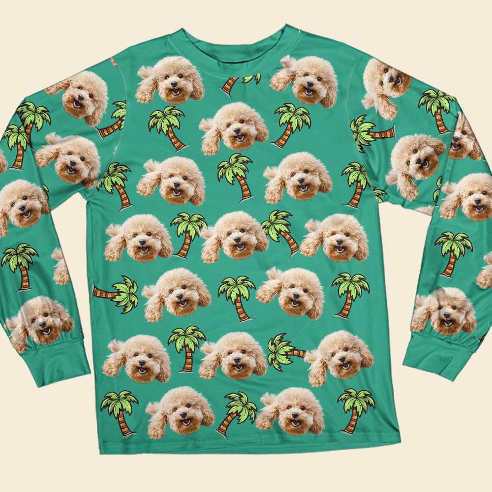 Custom Photo Dog, Cat Face Gift For Dog, Cat Lovers Sleepwear HA75 891226