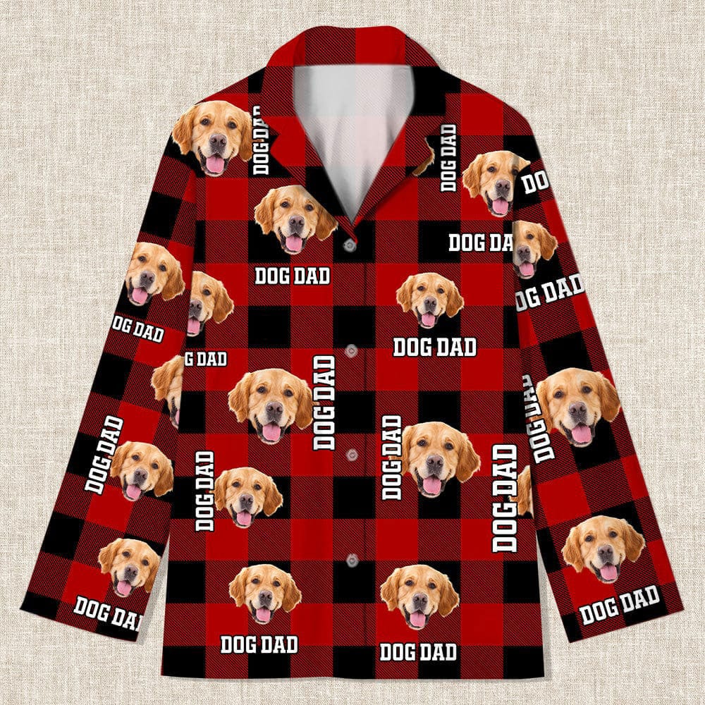 Custom Photo Dog Cat Mom Dad Flannel Pajamas TH10 K228 888729