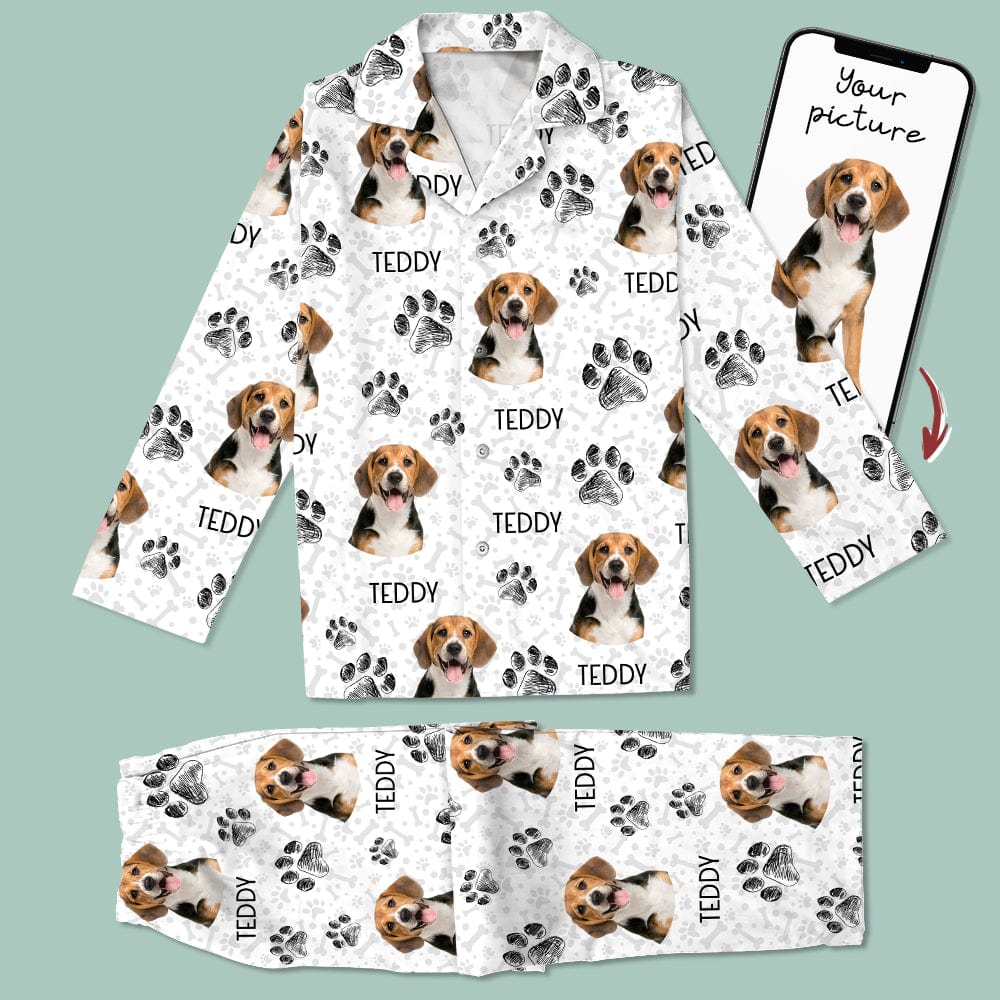 Custom Photo Dog Cat Paw For Dog Cat Lover Pajamas Christmas HO82 NKT1 888684