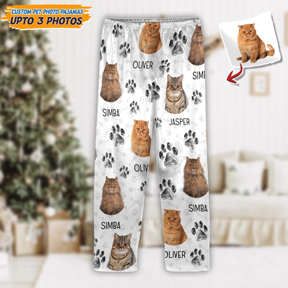 Custom Photo Dog Cat Paw For Dog Cat Lover Pajamas Christmas HO82 NKT1 888684
