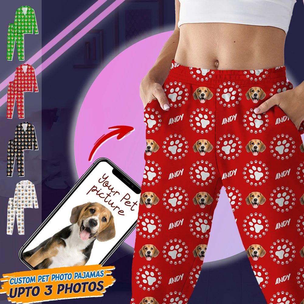 Custom Photo Dog Cat Paw Pajamas K228 888667