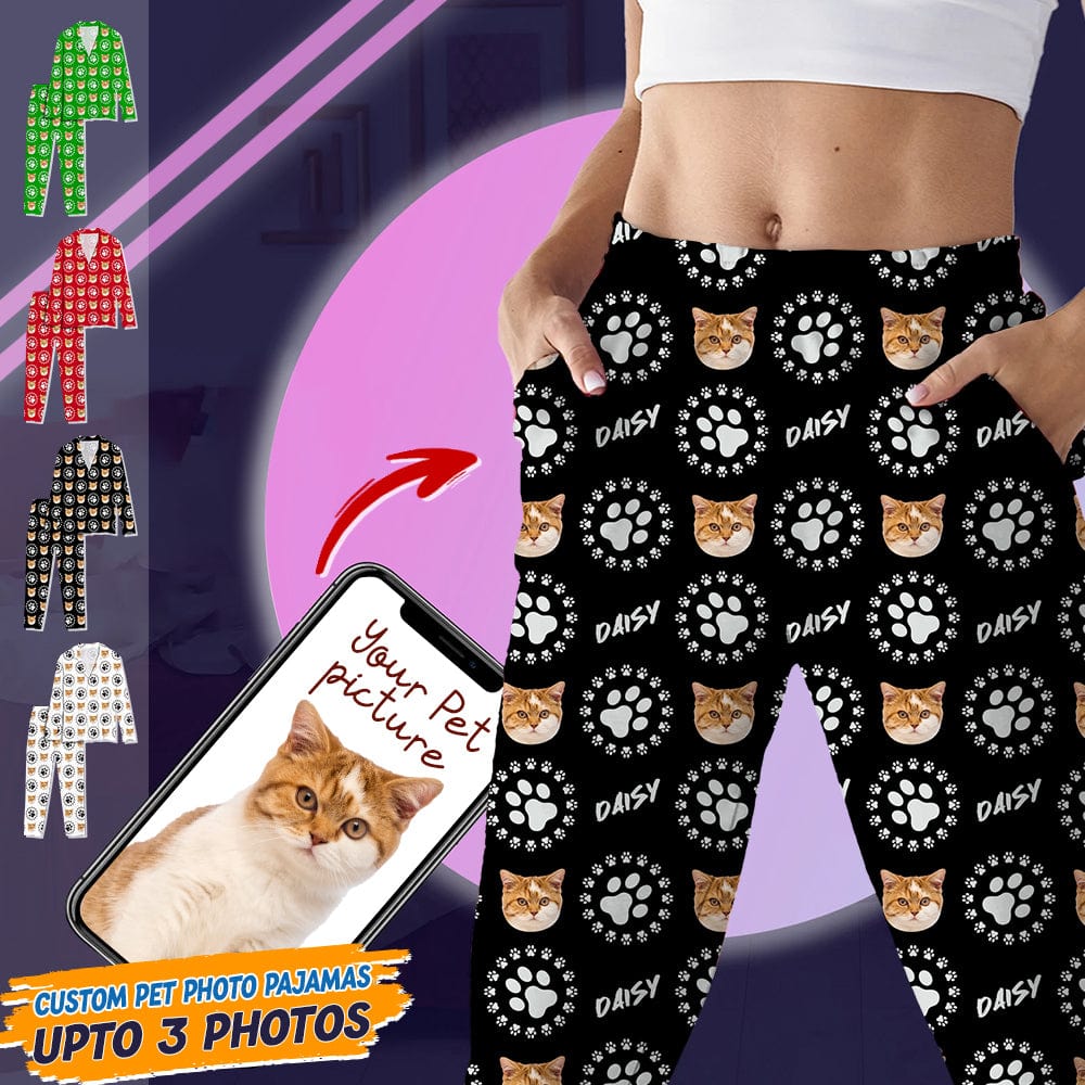 Custom Photo Dog Cat Paw Pajamas K228 888667