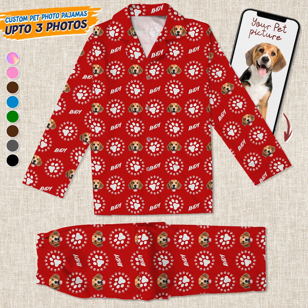 Custom Photo Dog Cat Paw Pajamas K228 888667