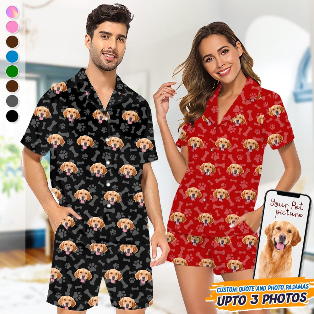 Custom Photo Dog Cat Short Pajamas K228 HA75 888753