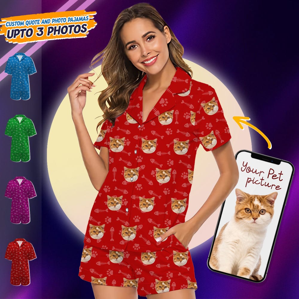 Custom Photo Dog Cat Short Pajamas K228 HA75 888753
