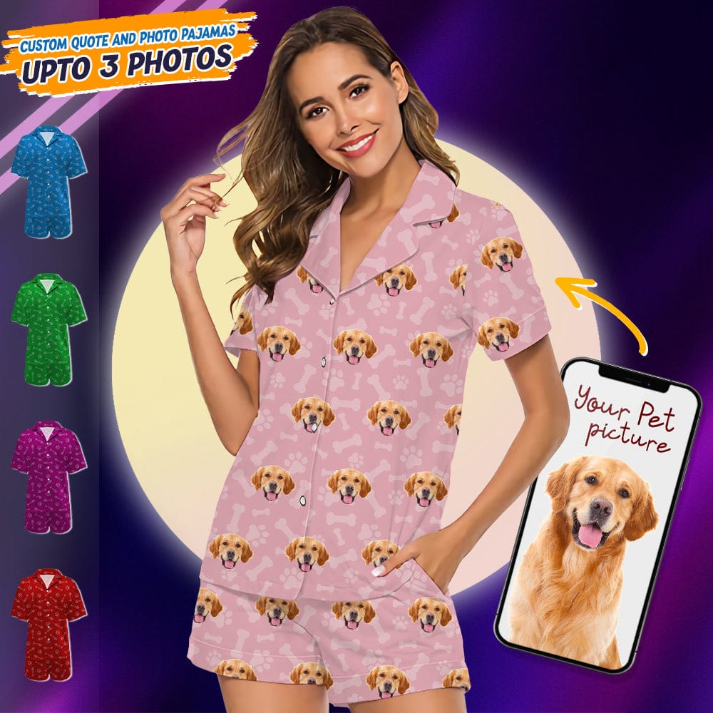 Custom Photo Dog Cat Short Pajamas K228 HA75 888753