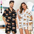 Custom Photo Dog Cat With Dad Mom Text Short Pajamas TA29 889014