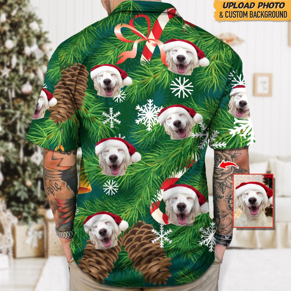 Custom Photo Dog Christmas Snow Dog Hawaii Shirt N304 888639