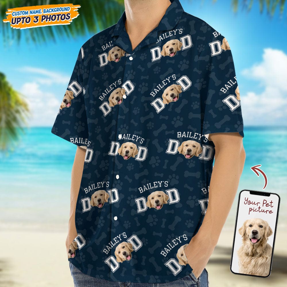 Custom Photo Dog Dad Dog Mom Hawaii Shirt TA29 889268