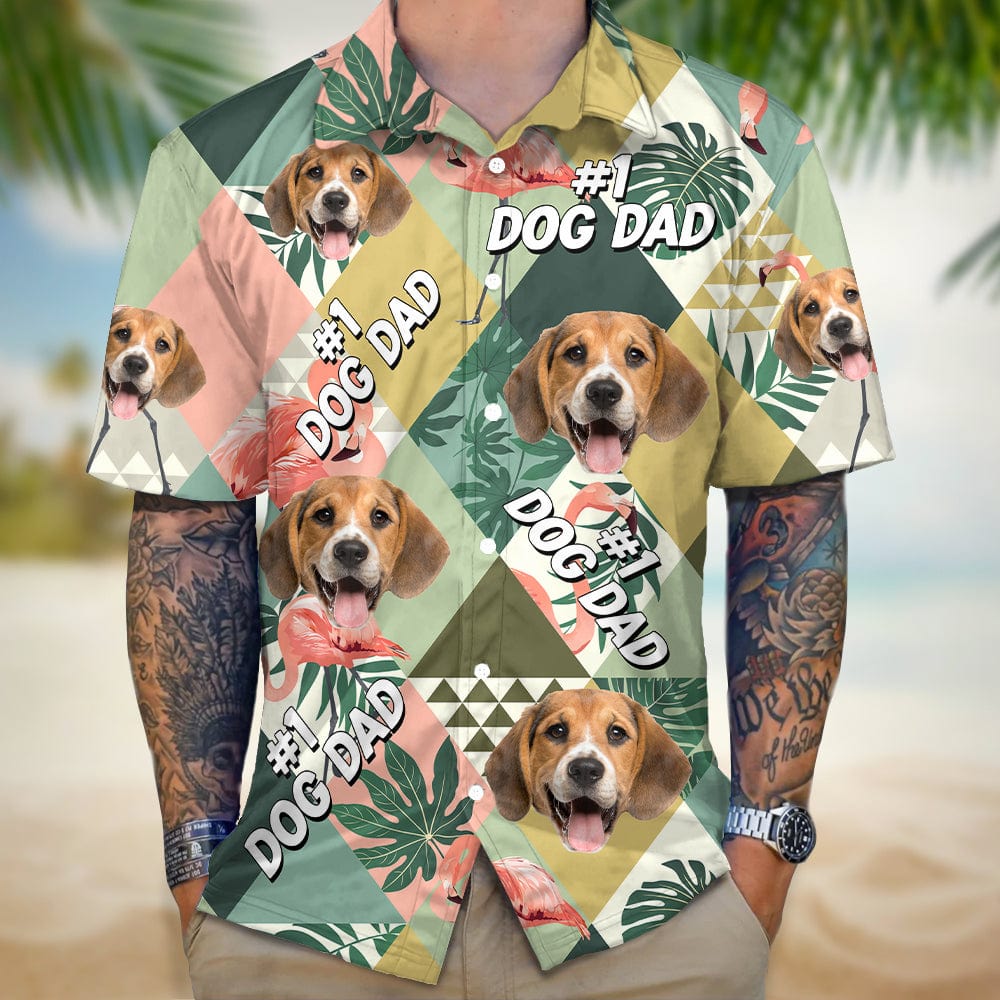 Custom Photo Dog Dad Dog Mom Hawaii Shirt N304 889278