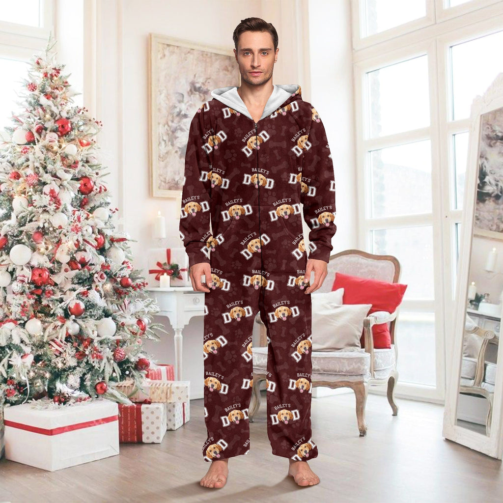 Custom Photo Dog Dad Dog Mom Onesie Pajamas For Dog Lovers HO82 893226