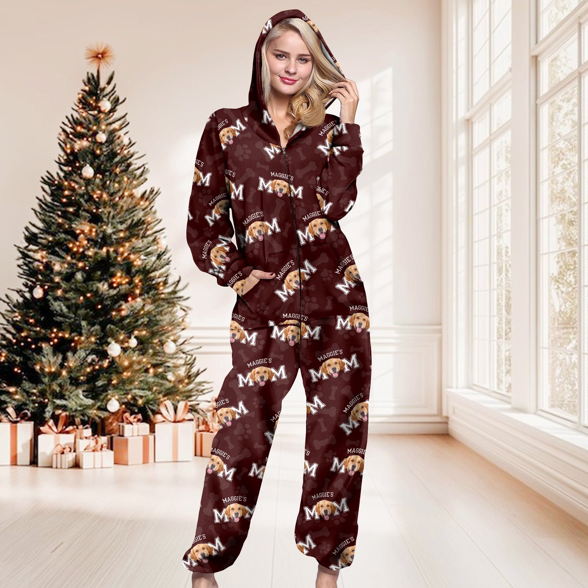 Custom Photo Dog Dad Dog Mom Onesie Pajamas For Dog Lovers HO82 893226