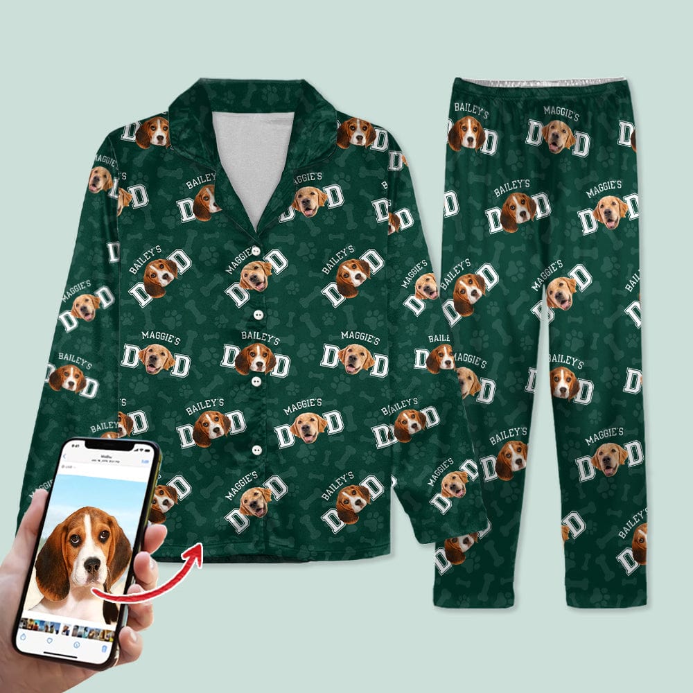 Custom Photo Dog Dad Dog Mom Pajamas N304 888801