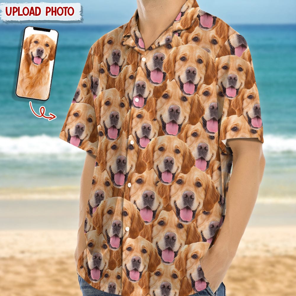 Custom Photo Dog Face For Dog Lover Hawaii Shirt N304 889327