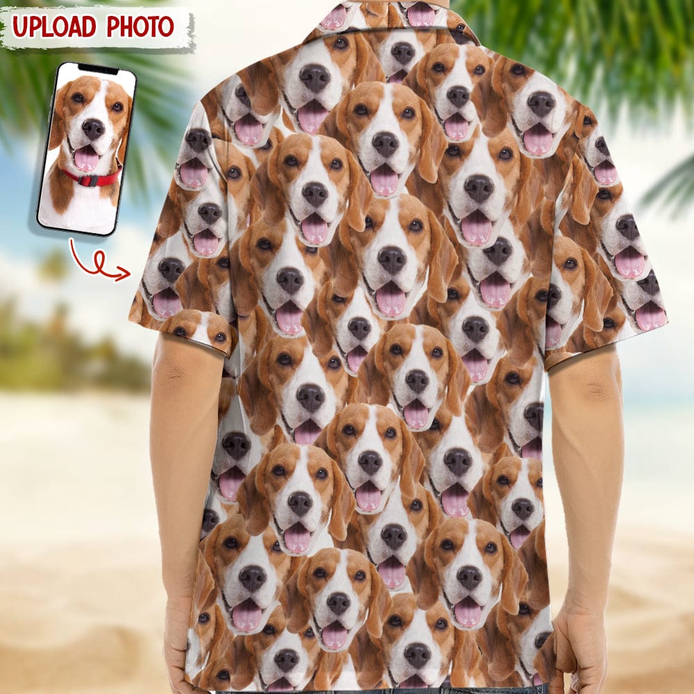 Custom Photo Dog Face For Dog Lover Hawaii Shirt N304 889327