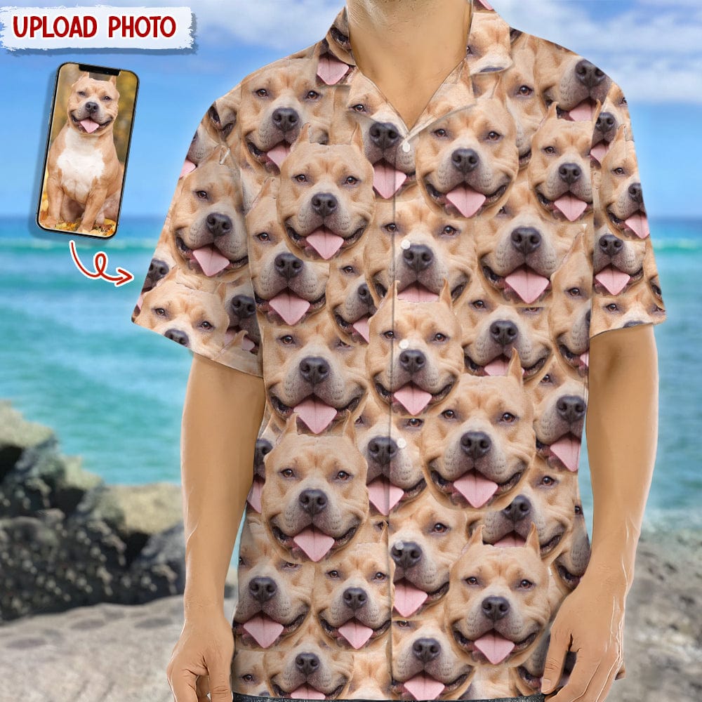 Custom Photo Dog Face For Dog Lover Hawaii Shirt N304 889327