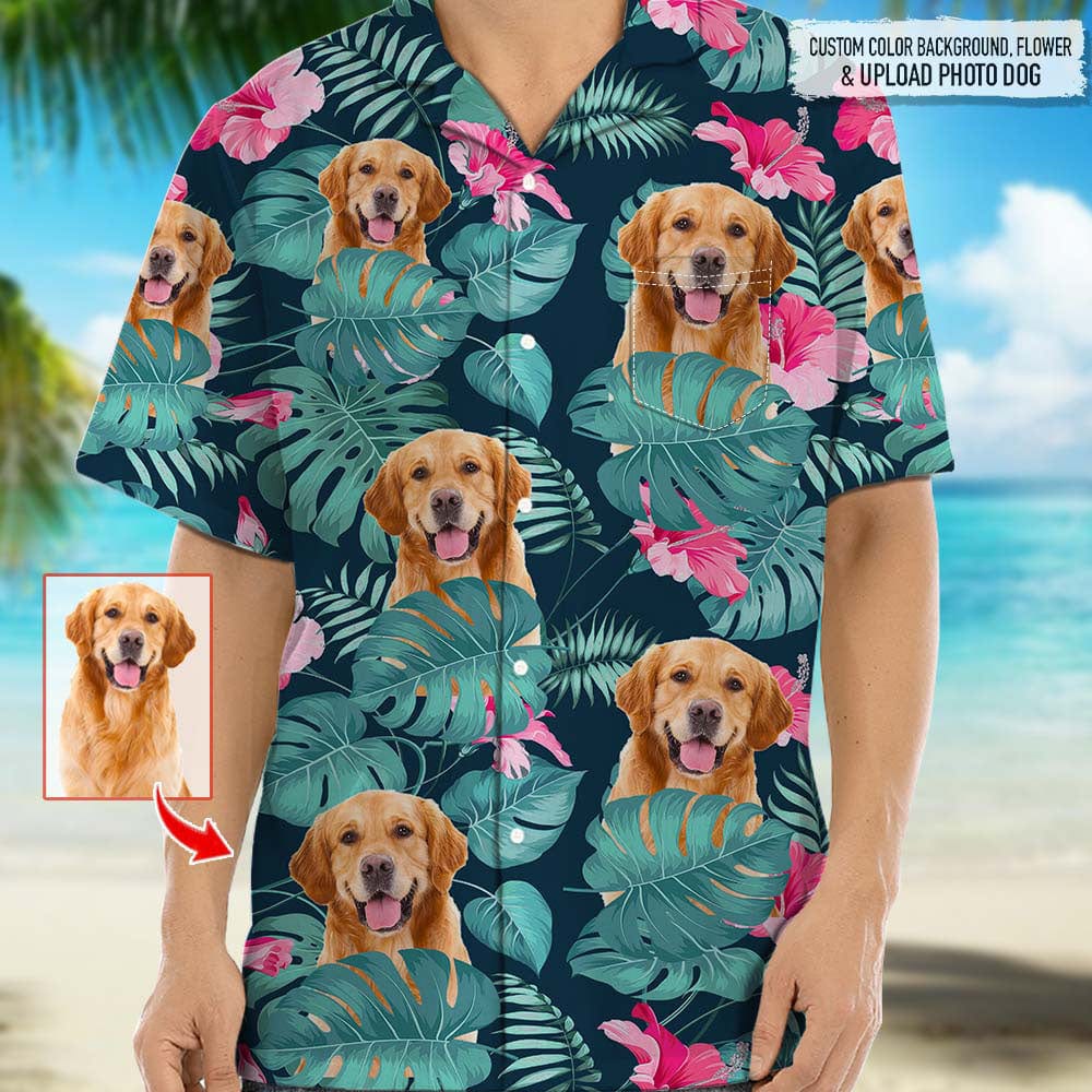 Custom Photo Dog Men's Hawaiian Shirt TA29 888280