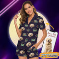Custom Dog Photo Hippie Short Pajamas T368 888880