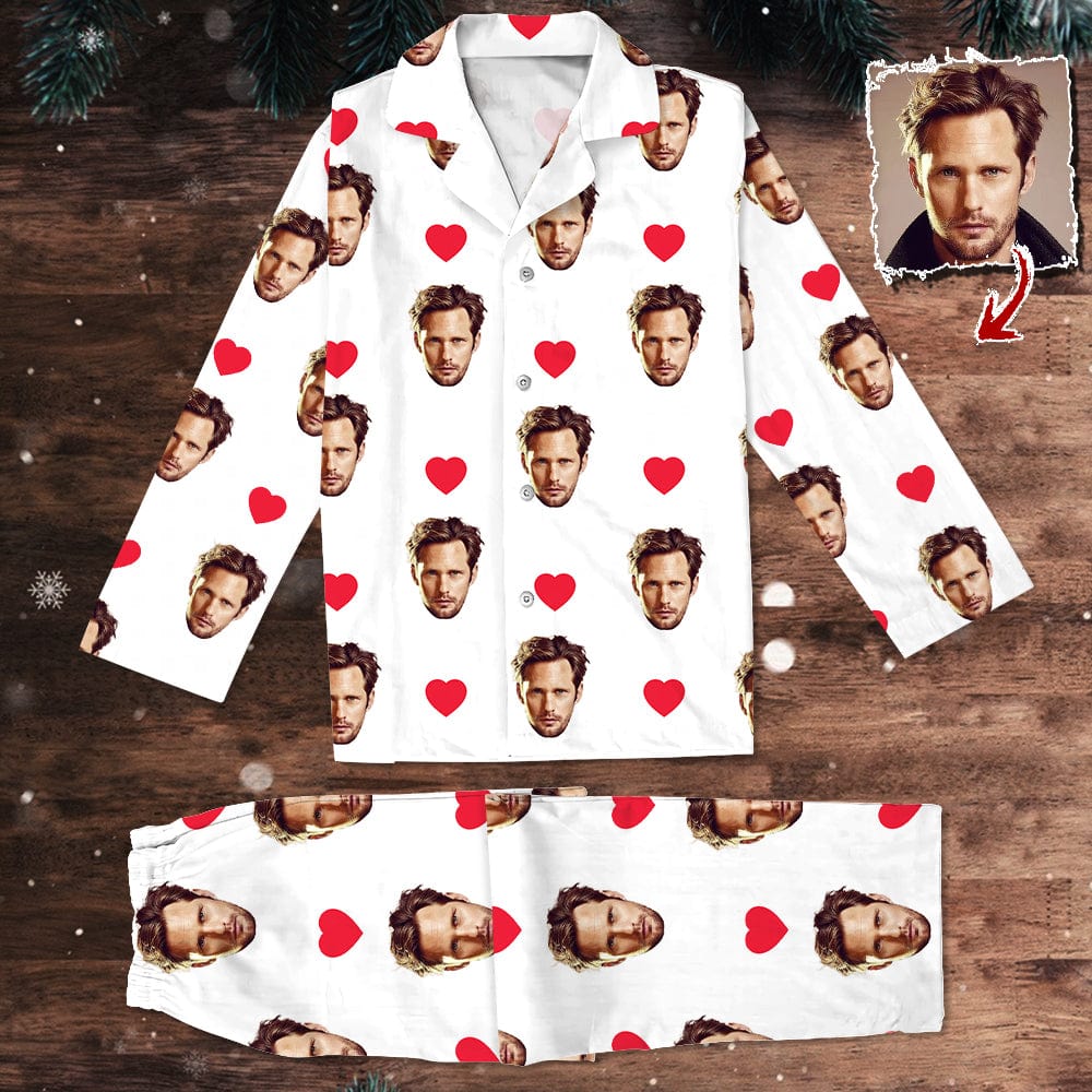 Custom Photo Face And Heart Icon Pajamas N369 888759