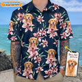 Custom Photo For Dog Lover With Lily Flowers Hawaii Shirt N304 889303