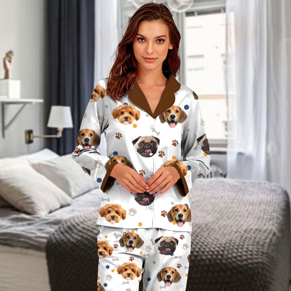 Custom Photo Funny Dog Face Christmas Pajamas TH10 891705