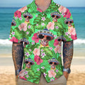 Personalized Photo Cute Dog Face Hawaii Shirt DA199 889543