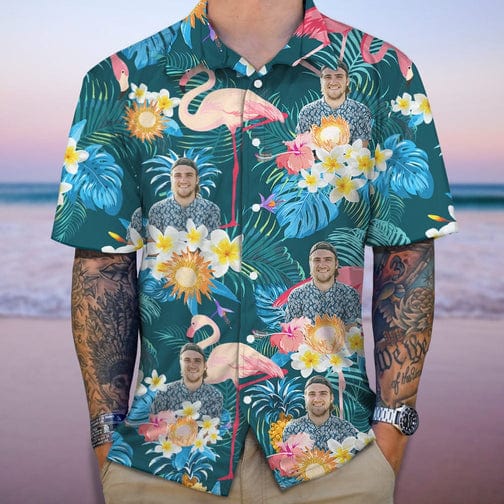 Custom Photo Funny Human Aloha Hawaii Shirt TA29 890250