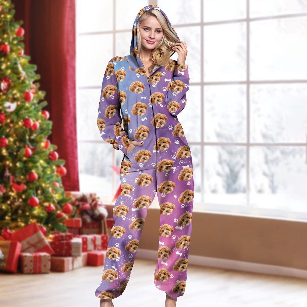 Custom Photo Galaxy Onesie Pajamas For Dog Lovers HO82 893230
