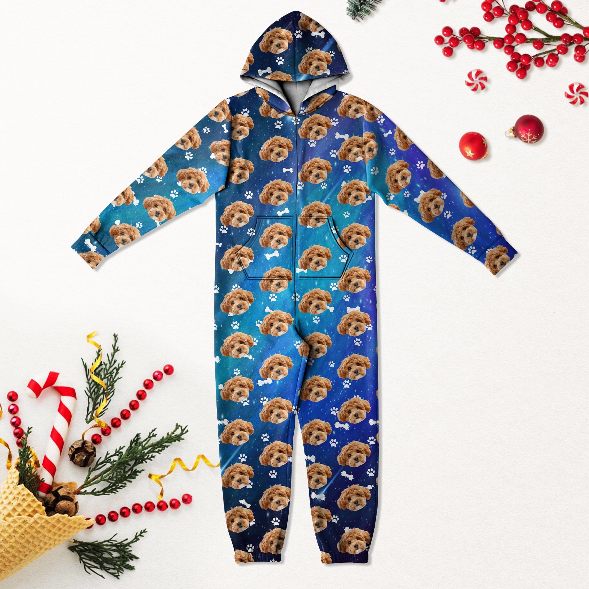 Custom Photo Galaxy Onesie Pajamas For Dog Lovers HO82 893230