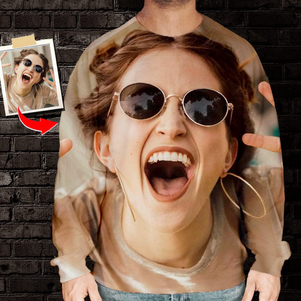 Custom Photo Human Face Sweater Shirt N304 888587