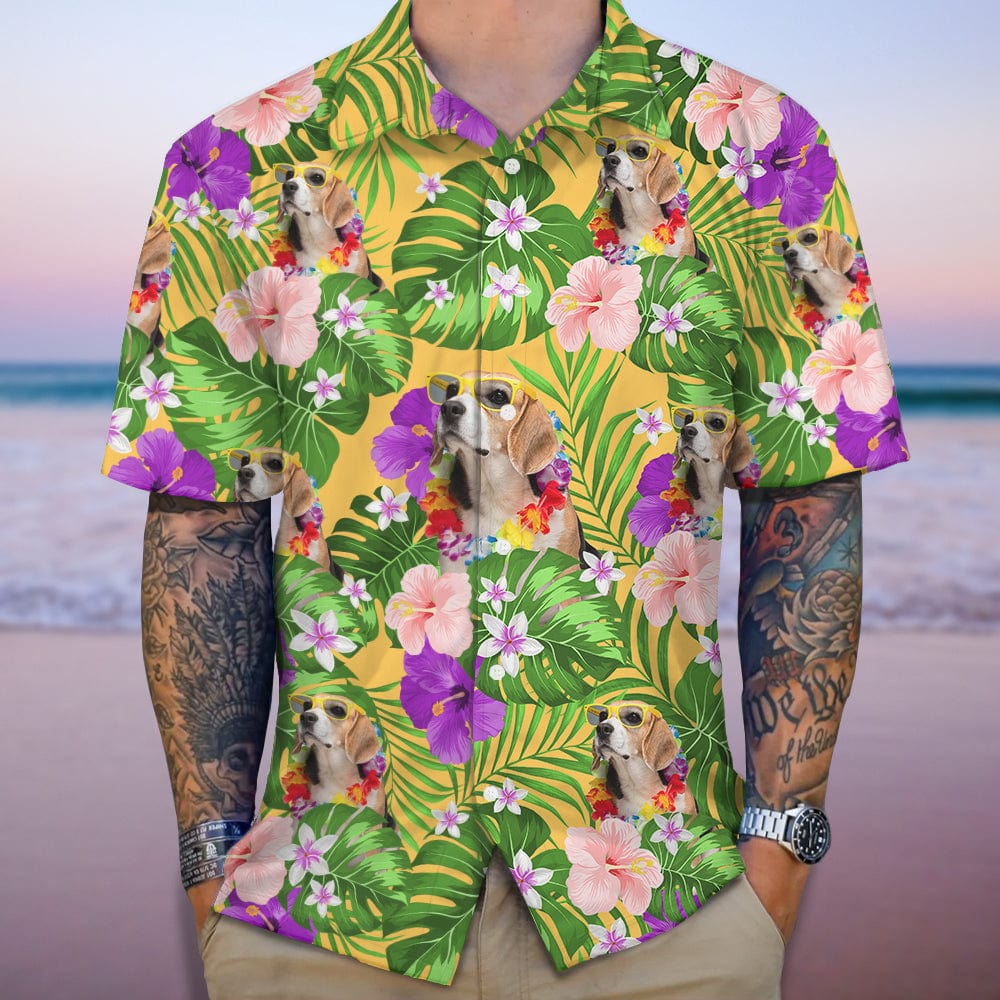Custom Photo Funny Dog Face Hawaii Shirt N304 889543