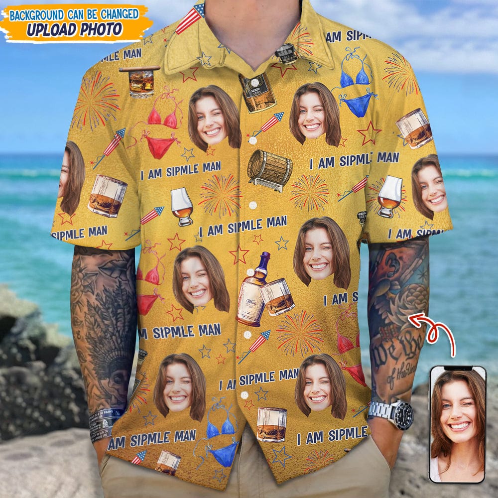 Custom Photo I Am A Simple Man With Summer Design Hawaii Shirt N304 889449
