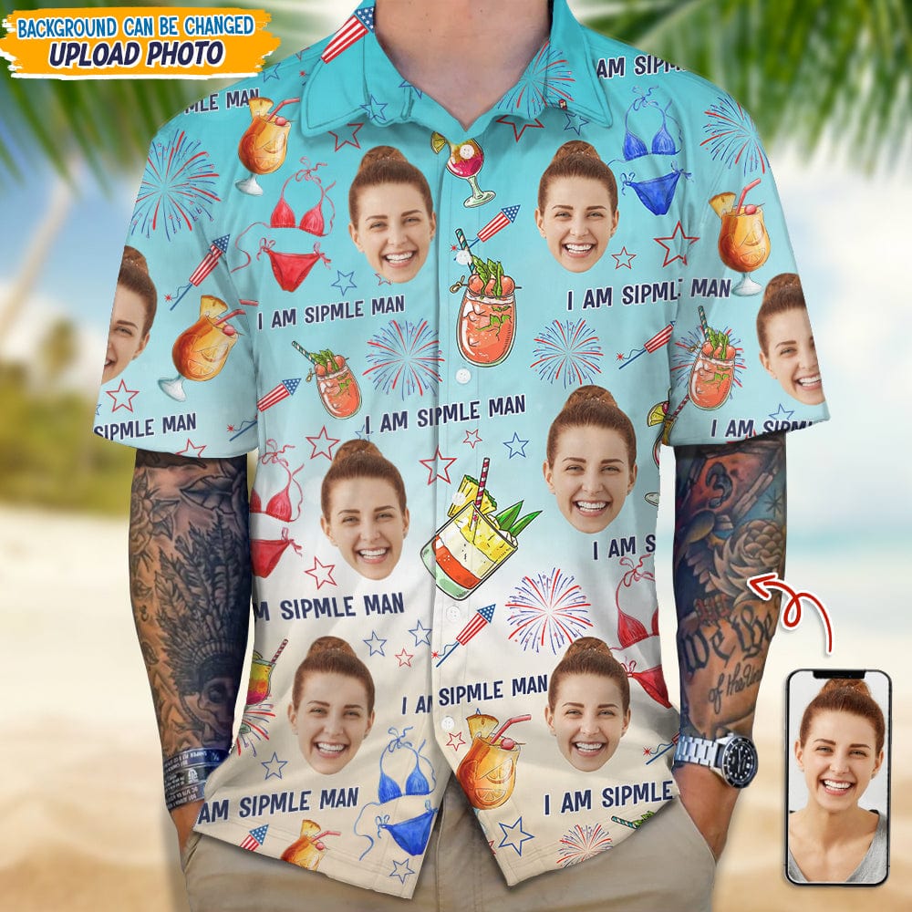 Custom Photo I Am A Simple Man With Summer Design Hawaii Shirt N304 889449