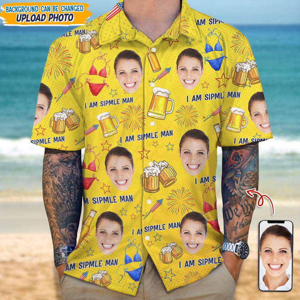 Custom Photo I Am A Simple Man With Summer Design Hawaii Shirt N304 889449