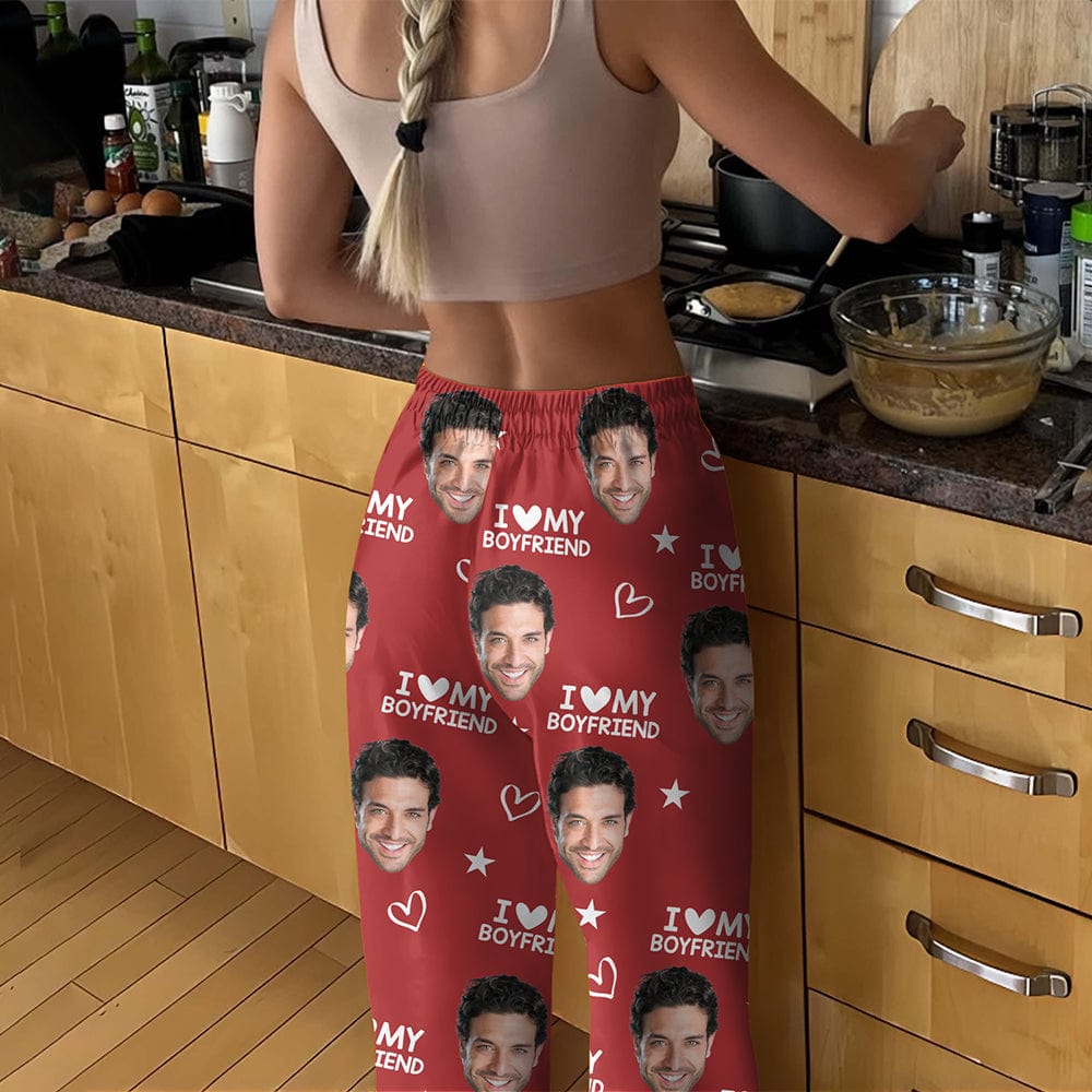 Custom Photo I Love My Boyfriend/Girlfriend Valentine's Gift Pajamas For Couple TH10 892335